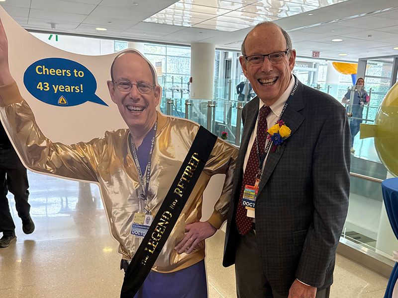 Ivor Berkowitz at his retirement celebration