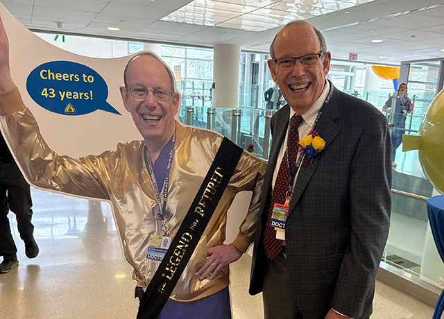 Ivor Berkowitz at his retirement celebration at Johns Hopkins Children's Center