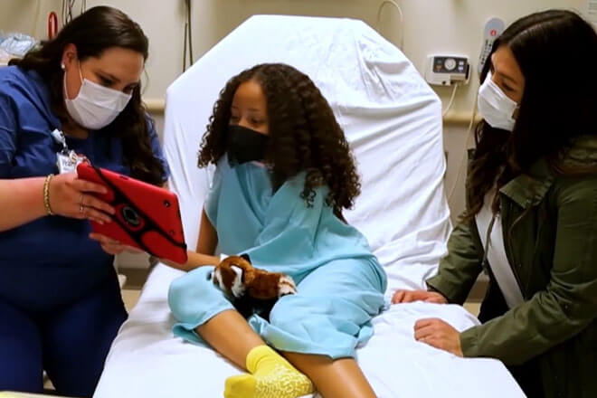 young girl patient receiving instructions prior to sedation service
