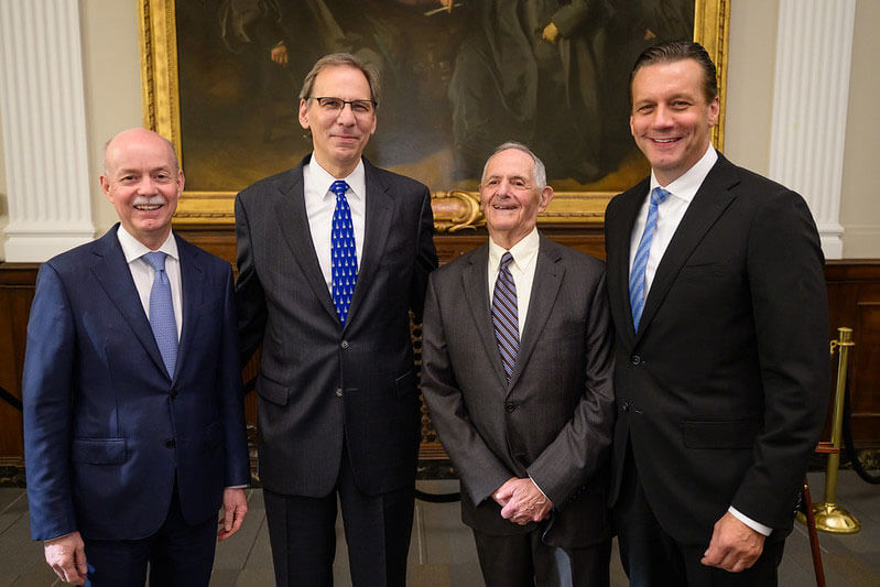 Ted DeWeese, Dr. Peter Mogayzel, Dr. Beryl Rosenstein, and Dr. Mike Boyel at the dedication of The Menowitz/Rosenstein Professorship of Pediatric Respiratory Sciences