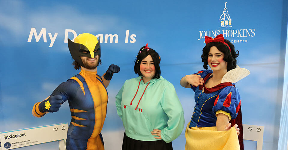 wolverine, vanellope, and snow white 