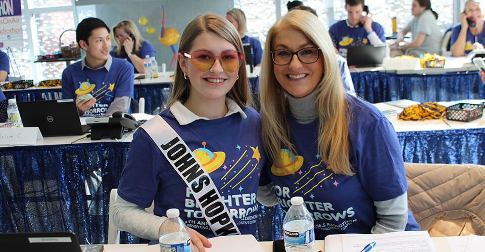 two female radiothon volunteers