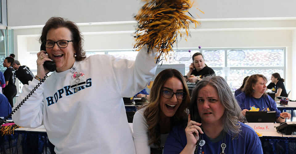 hopkins staff volunteering for radiothon