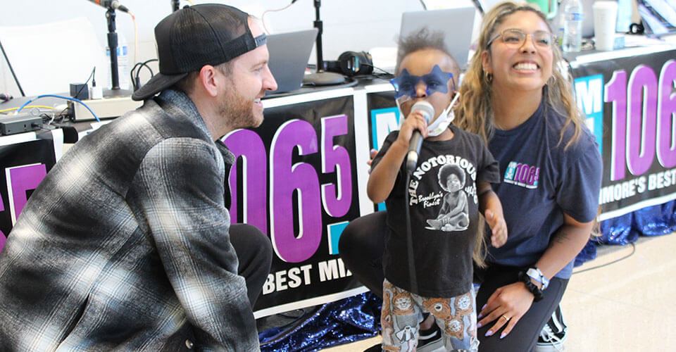 rose with radiothon djs