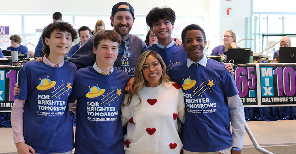 radiothon volunteers with djs