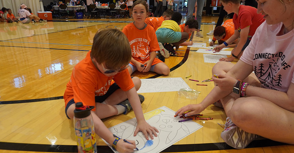 Camp Charm City campers coloring