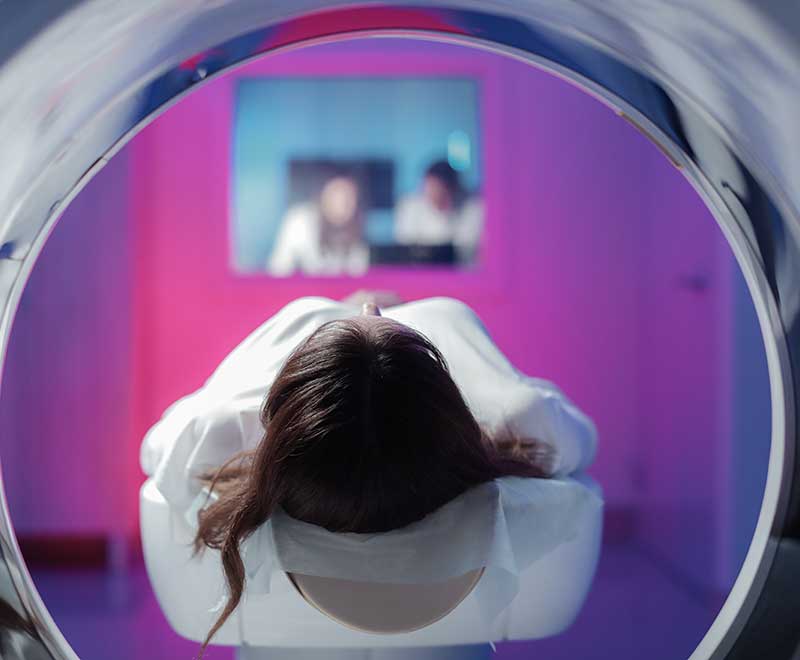 Patient getting an MRI