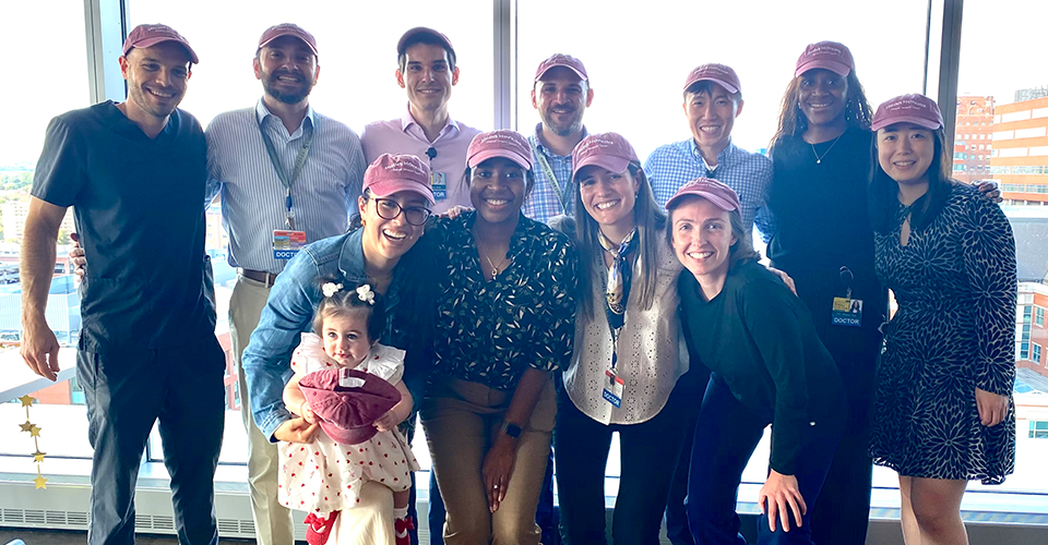 A photo of the heme fellows at a Heme Mixer
