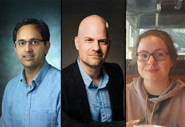 Photos of Hariharan Easwaran, Ph.D., M.Sc., Thomas Pisanic, Ph.D., and Sara-Jayne Thursby form Johns Hopkins Medicine