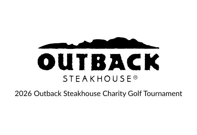 Outback logo with 2026 Outback Steakhouse Charity Golf Tournament text below