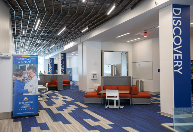 An interior hallway of the Johns Hopkins All Children's Hospital Research and Education Building