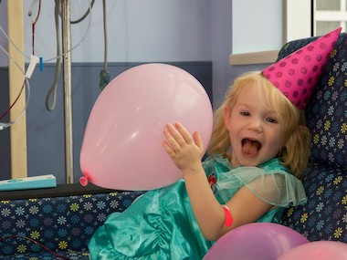 Willow, 3, during her special birthday party