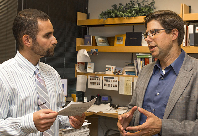 Arash Mahajerin, M.D., (left) with Neil Goldenberg, M.D., Ph.D.