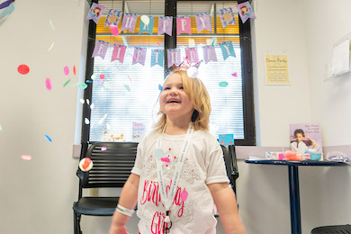 Willow celebrating her 5th birthday in 2019