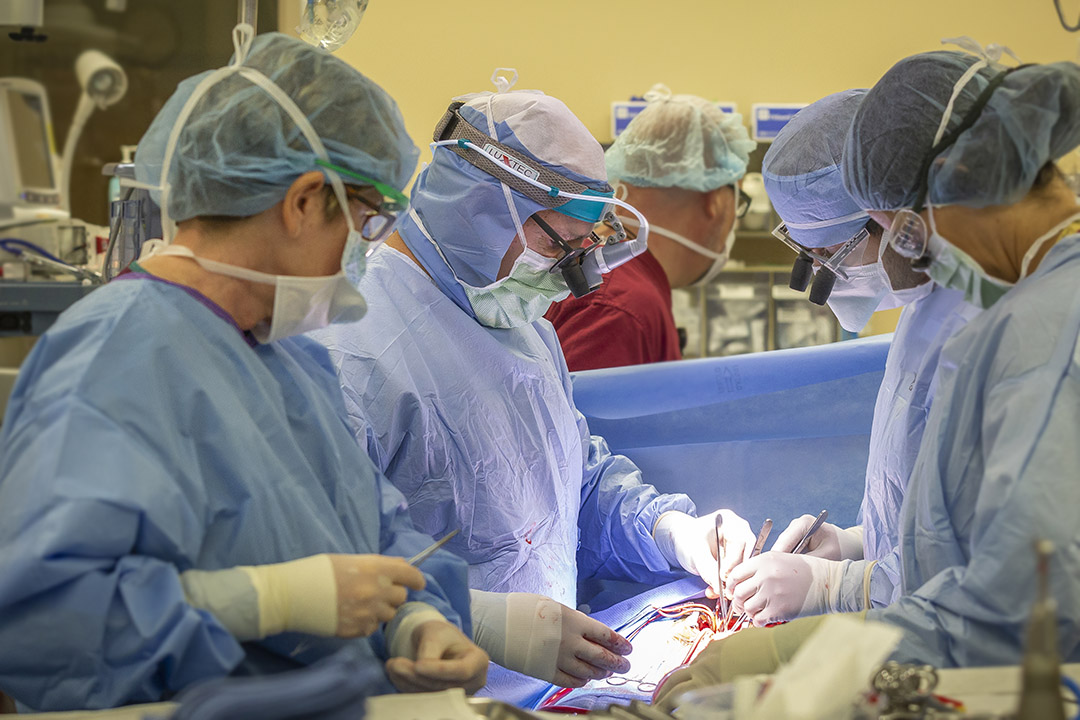 James Quintessenza, M.D., in an operating room at Johns Hopkins All Children's Hospital
