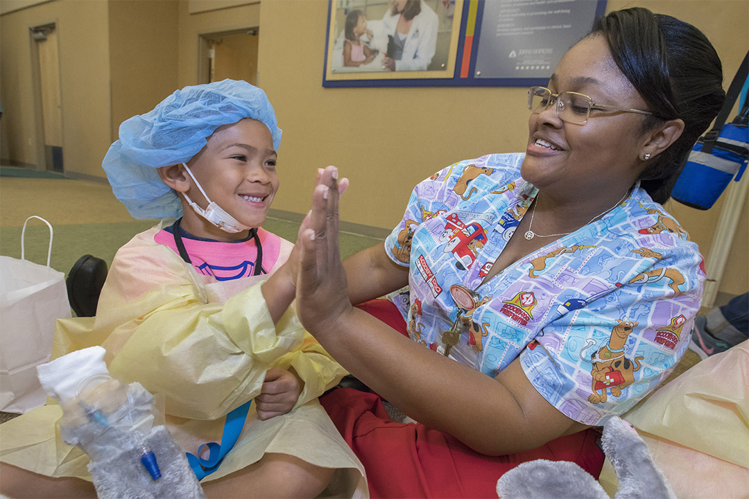 Sheila Castle, R.N., pictured here in 2018, is clinical supervisor of the Vascular Access Team.