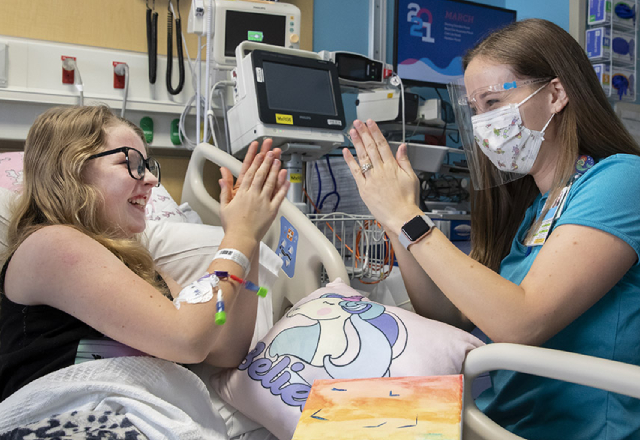 Maggie Teichmann is a Child Life specialist in the pediatric intensive care unit at Johns Hopkins All Children's.