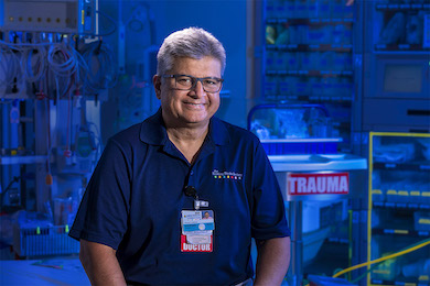 Wassam Rahman, M.D., medical director of the Pediatric Emergency Center at Johns Hopkins All Children's Hospital