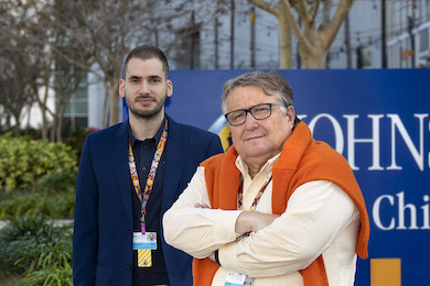 Andreas Patsalos, M.S., Ph.D., (left), and Laszlo Nagy, M.D., Ph.D.