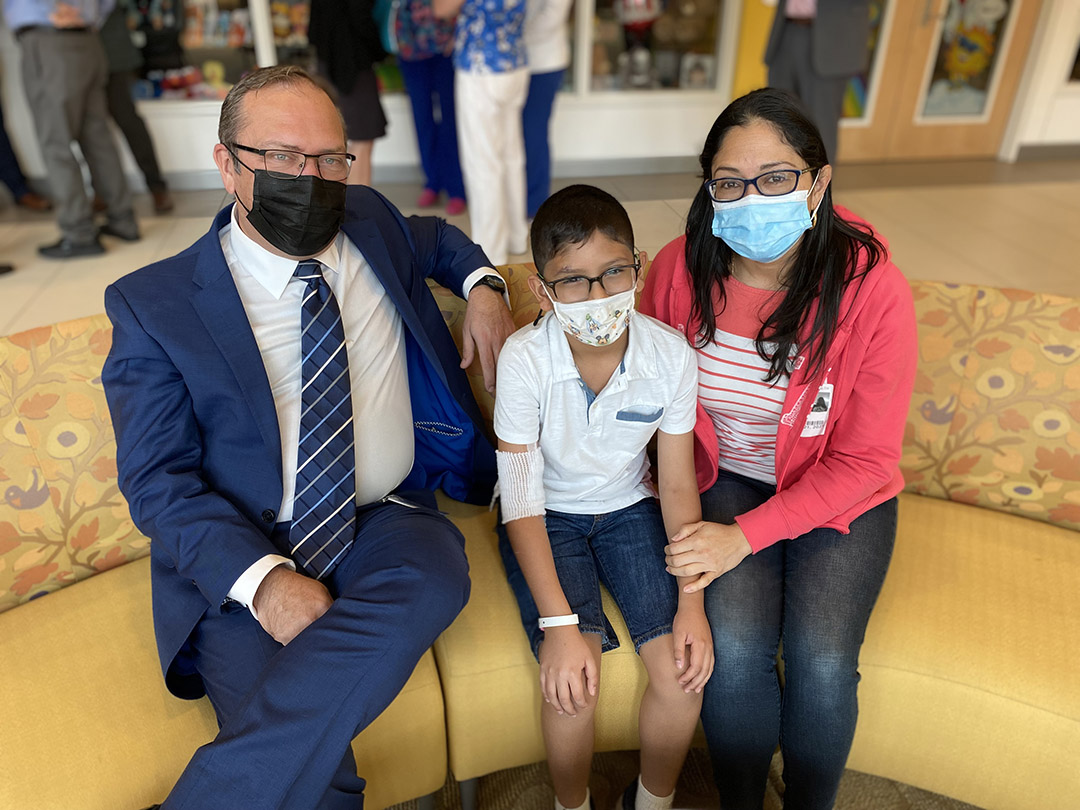 Christian and his mom Anne with Theodore Spinks, M.D.