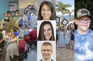 A collage showing photos from the top stories of 2021