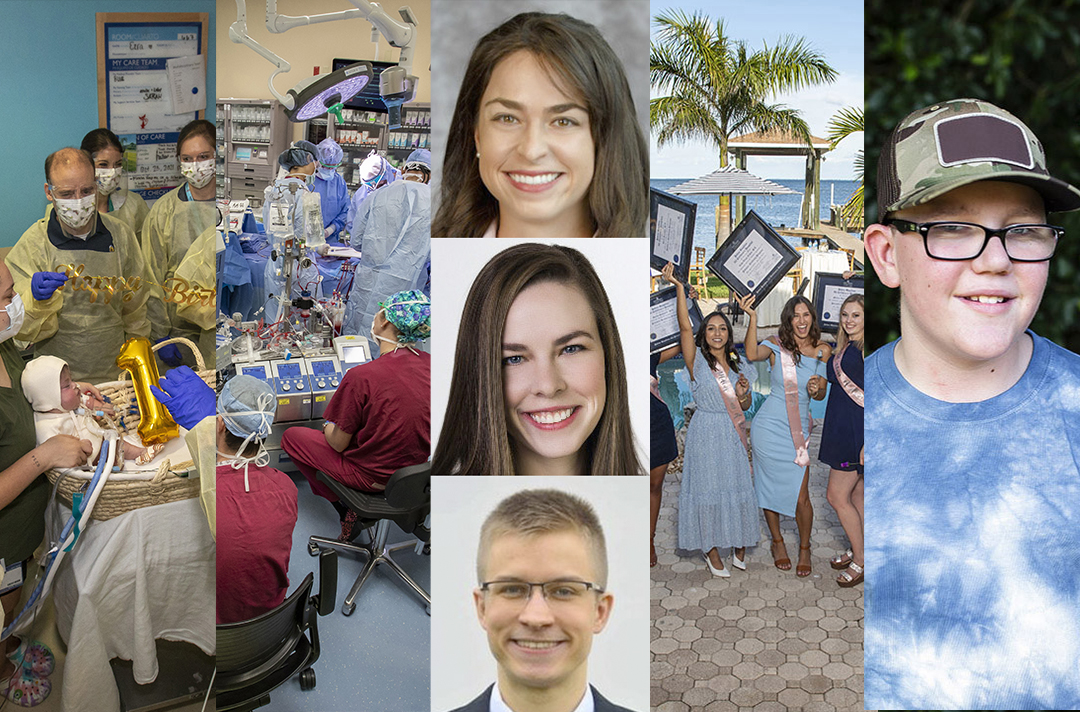 A collage showing photos from the top stories of 2021