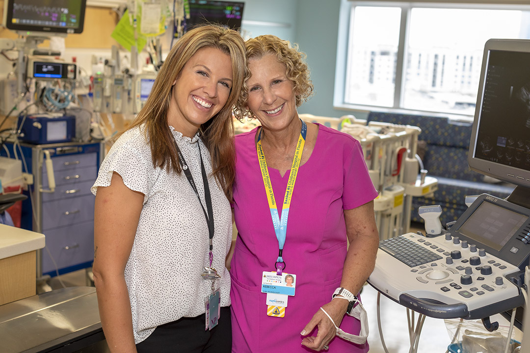 Tifani and Becky Russell at Johns Hopkins All Children's