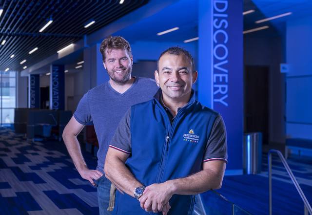 Left to right; Geoffrey M. Gray, Ph.D. and Luis Ahumada, Ph.D., are experts in machine learning/predictive analytics.