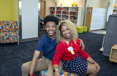 Zakkiyya Phillips and her son, Zavier.