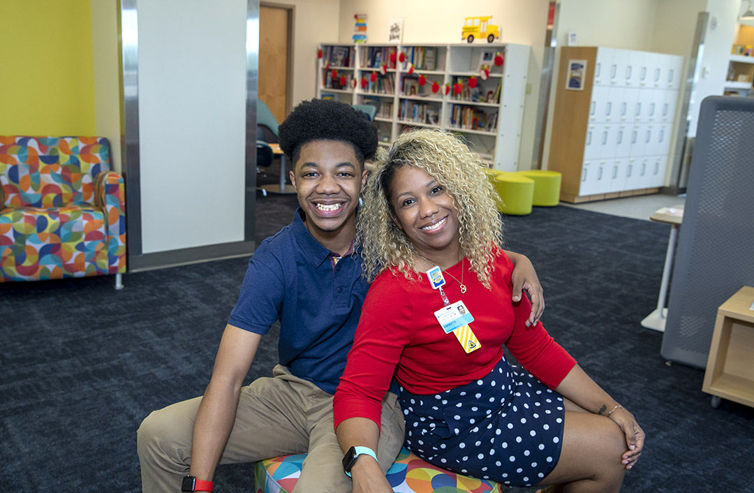 Zakkiyya Phillips and her son, Zavier.