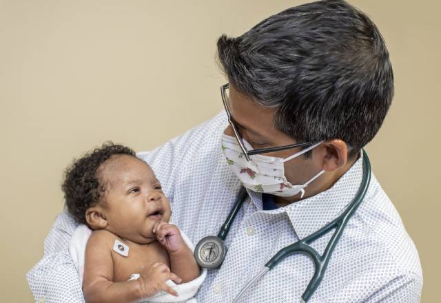 Baby King with Dr. Ashish Shah at Johns Hopkins All Children's Hospital