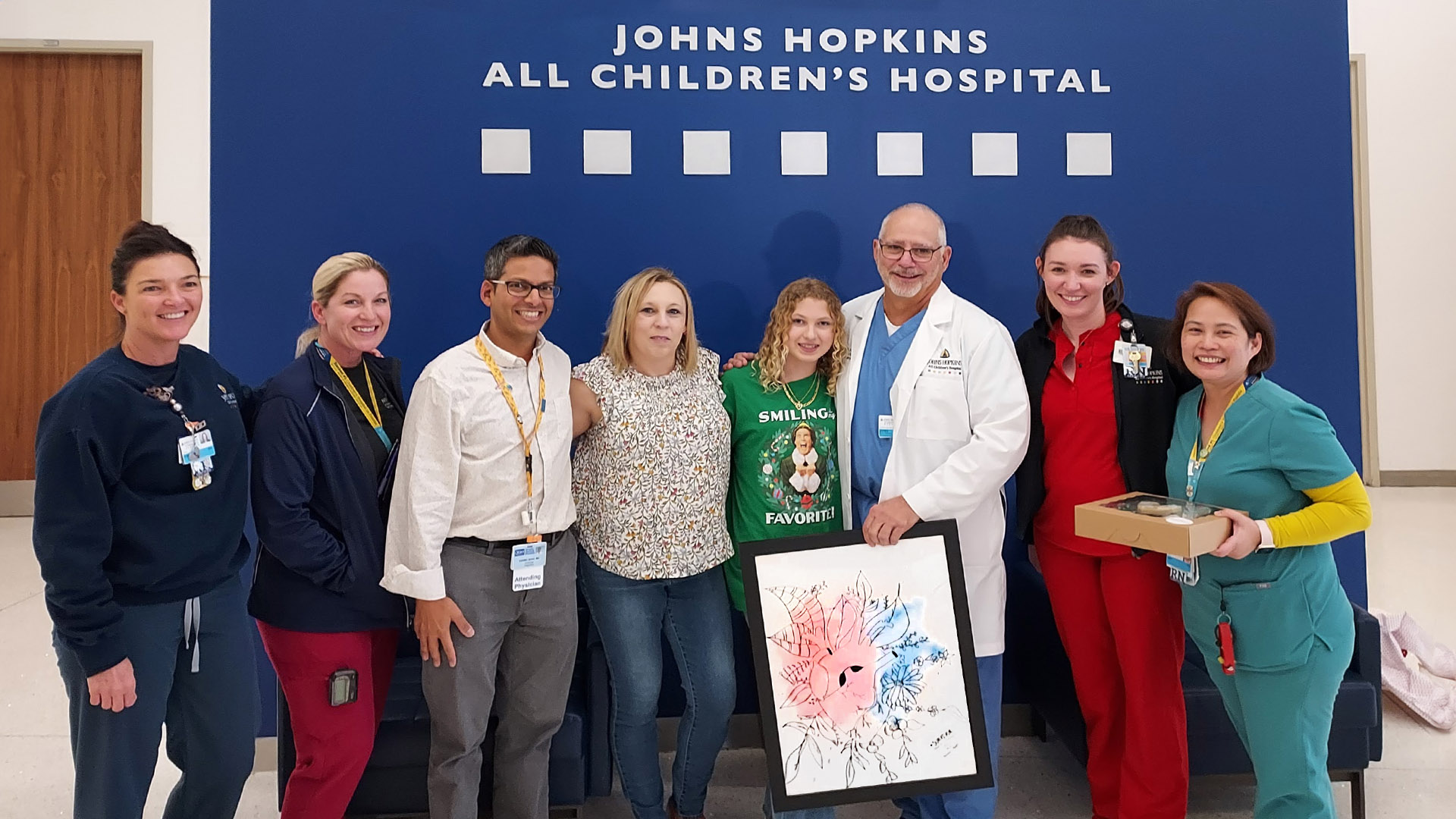 Patient Bella with the Heart Institute team