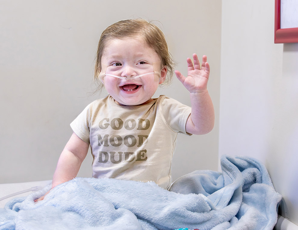 Diagnosed before birth with a complex congenital heart defect, one-year-old Liam has overcome multiple surgeries, life-threatening setbacks, and weeks on ECMO with resilience, joy, and the support of his family and care team at Johns Hopkins All Children’s Hospital.