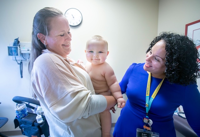 Patient David with Dr. Joy Johnson 