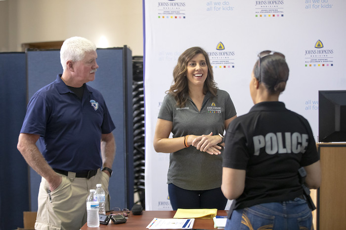 Dr. Lauren Gardner leads a training for law enforcement officers to help them better understand Autism Spectrum Disorder.