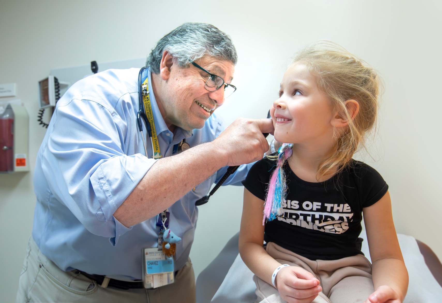 Dr. Chavez with patient Kira