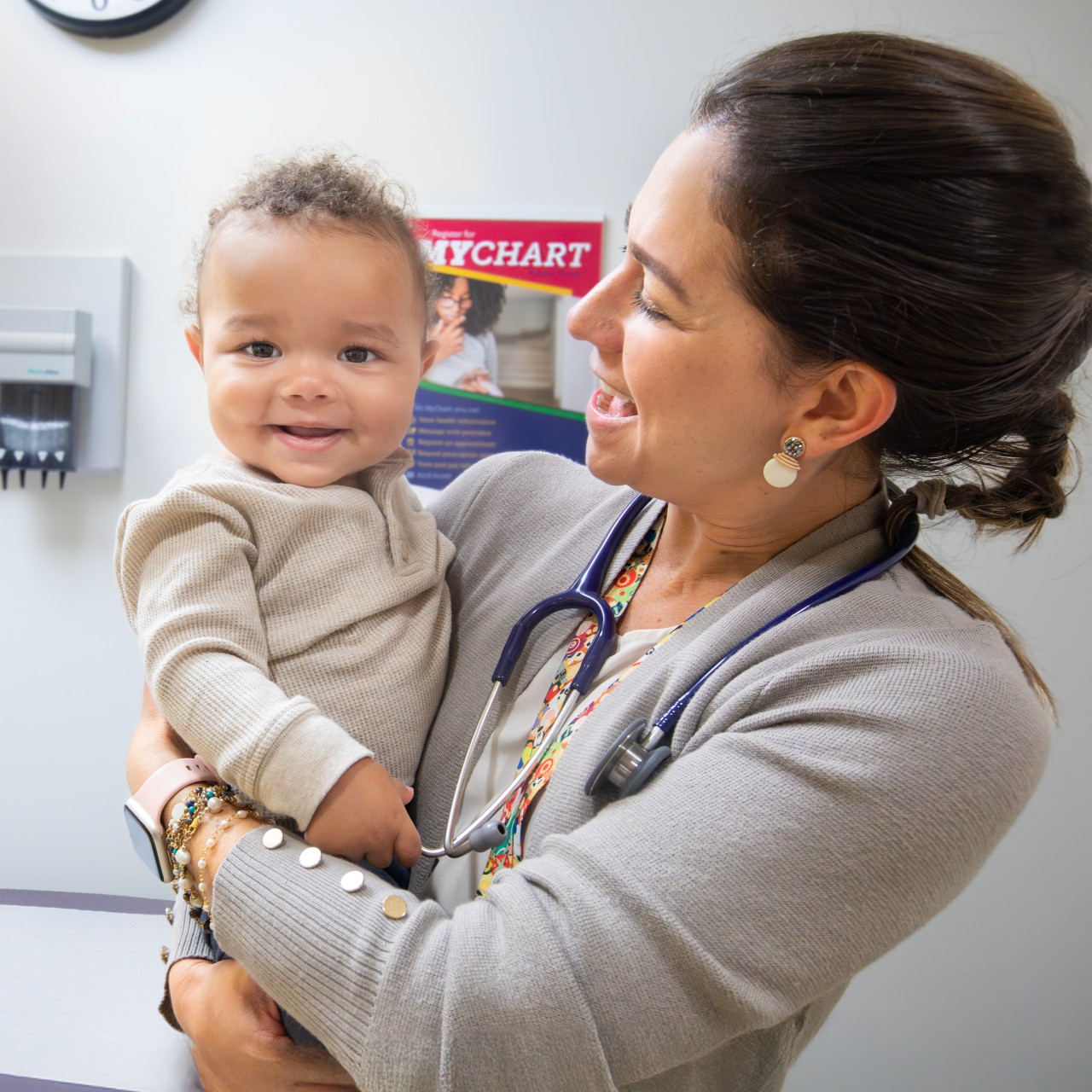 Kyrie and resident physician Corina Iragorry Dominguez, M.D.
