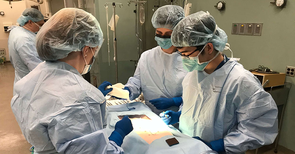 trainees learning minimally invasive surgery techniques