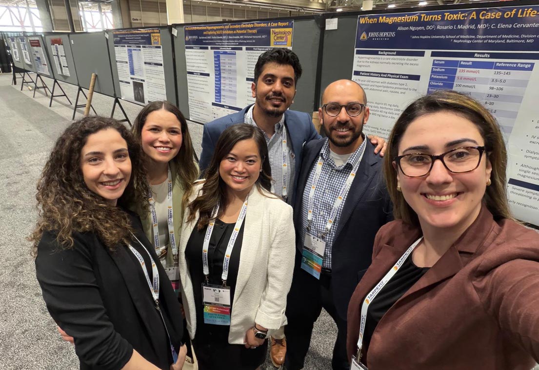 Group of nephrology fellows at conference