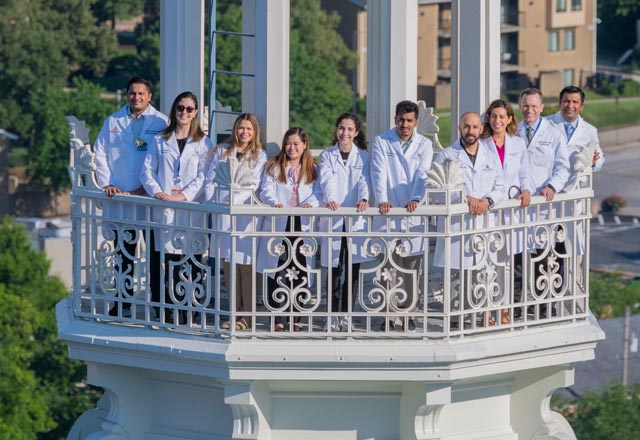 Nephrology fellows inside the dome