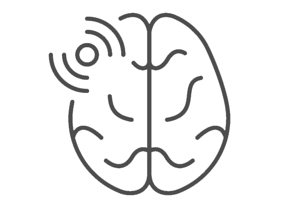 Icon of a brain with a focused area