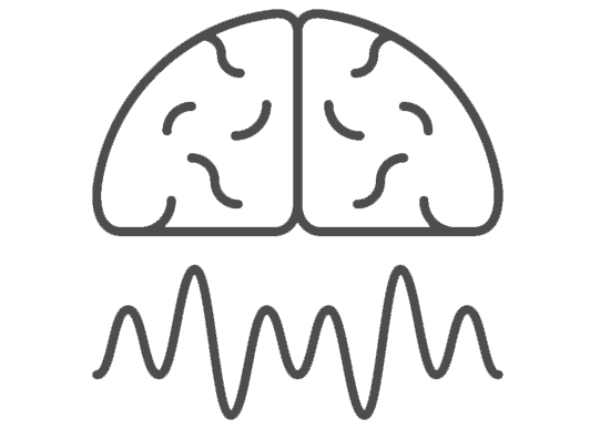 Vital sign reading alongside a brain