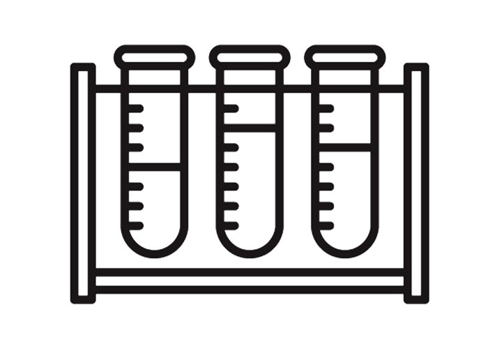 Set of three research vials