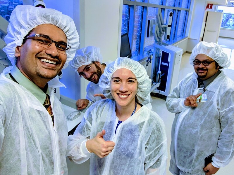 Movement disorders fellows dressed in gowns, posing for the camera