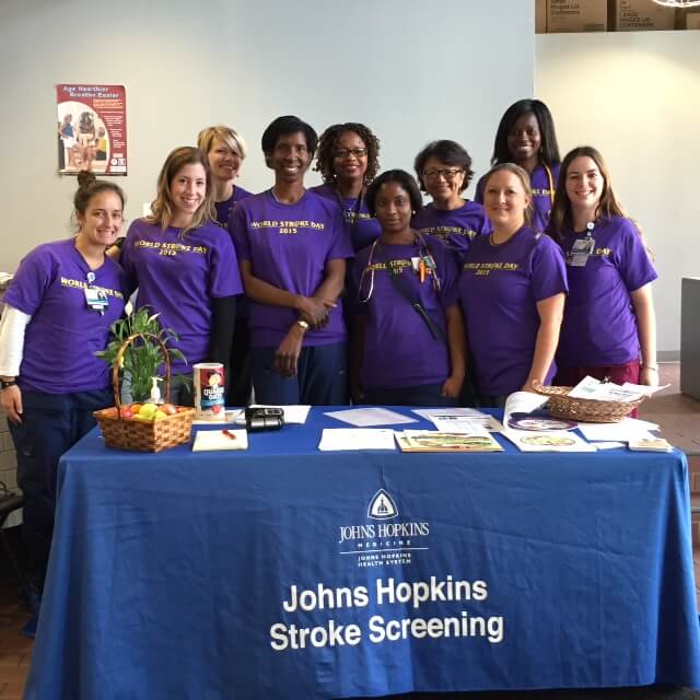 volunteers at World Stroke Day