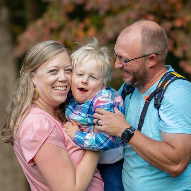 Lori and Brian Kane, at home with son, Wyatt 