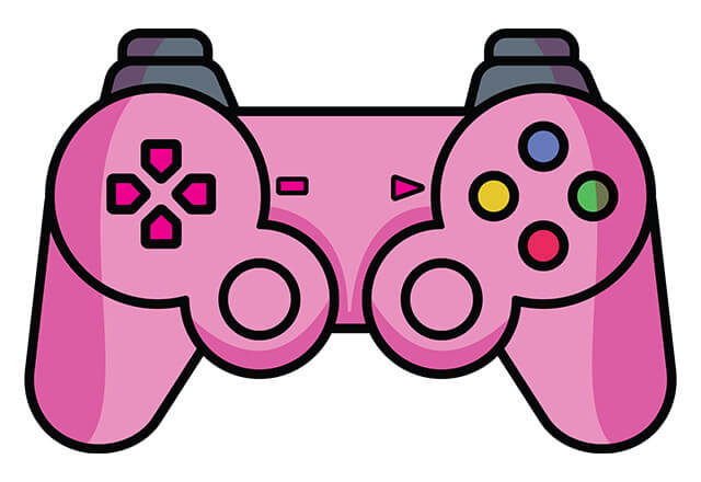 pink video game controller