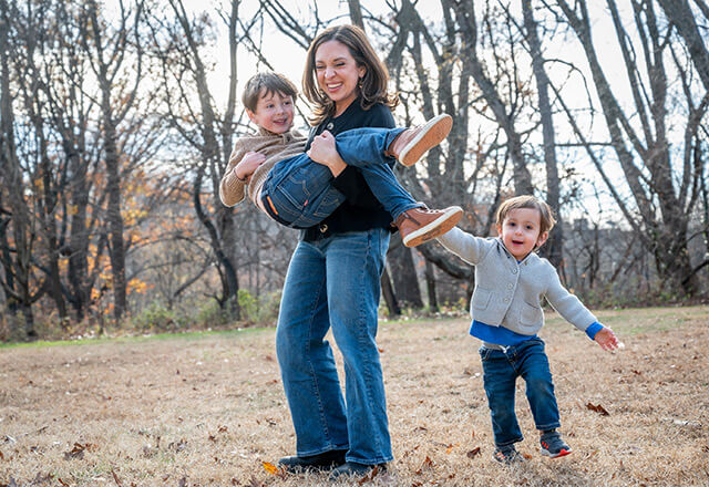 Dr. Christy Sadreameli and her sons