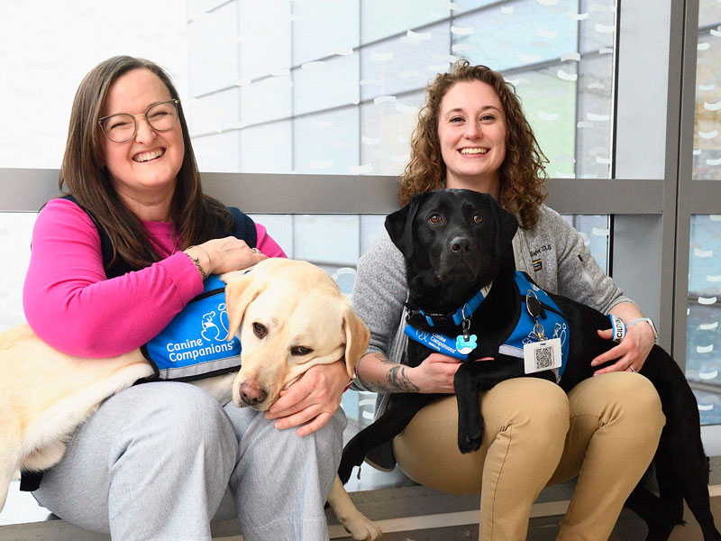 Carrie Potter with Yoda, left, and Molly Trippe-Gallagher with Rosalina.