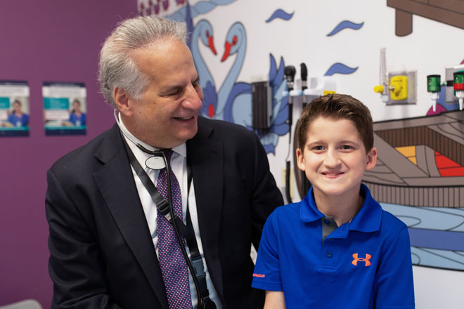 Richard Katz with patient Gregory Aurilio